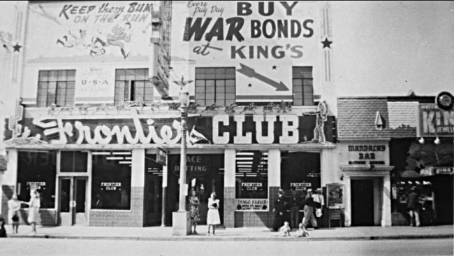 During World War II, the Frontier Club advertised war bonds.  
