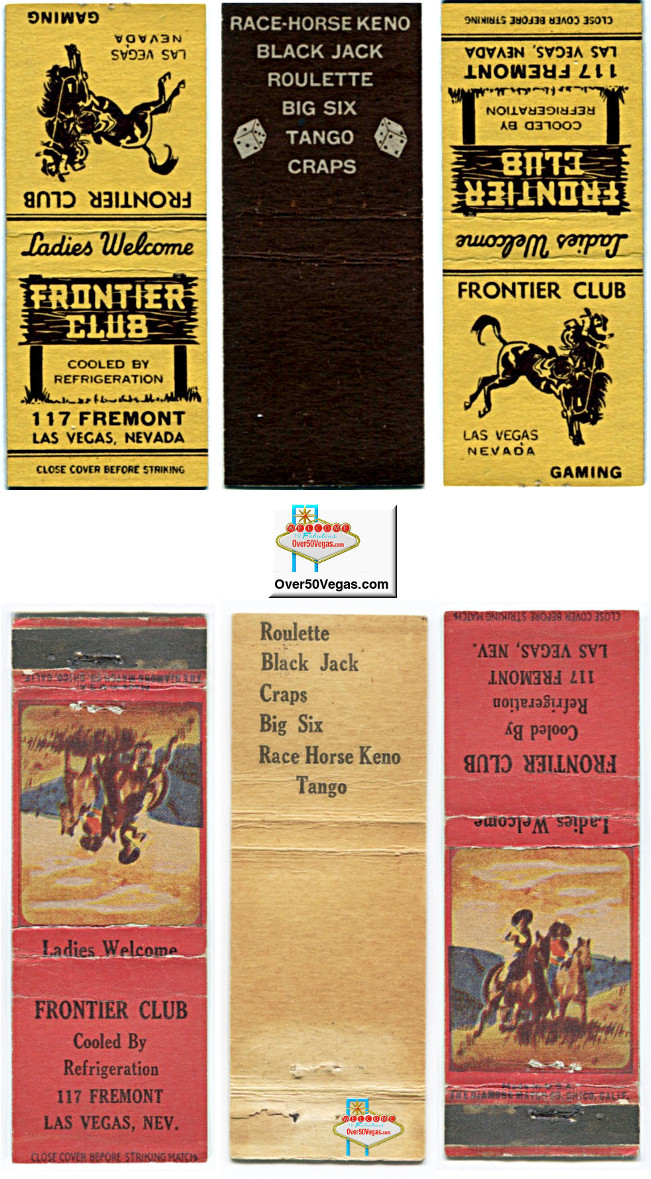 Matchcovers from the Frontier Club!