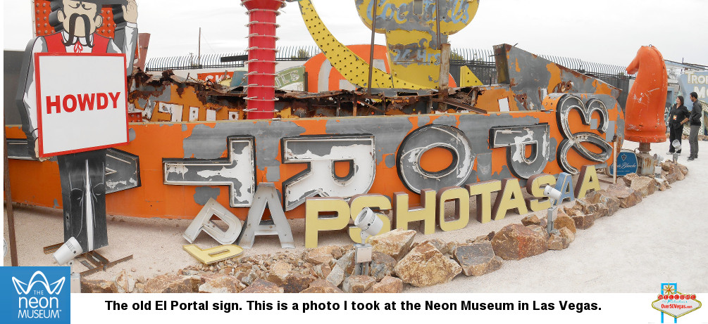El Portal sign at the Neon Museum in Las Vegas