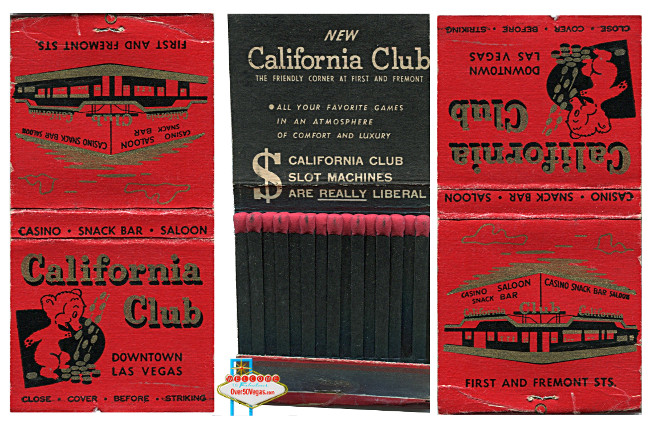 California Club matchcover