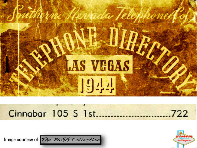 Cinnabar 1944 Phone listing las vegas