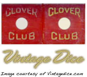 Clover Club dice from vintagedice.com