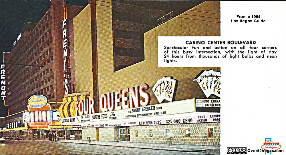 Fremont and Four Queens in Las Vegas in 1964