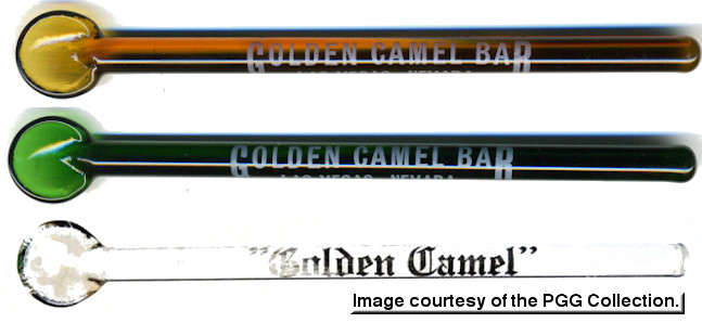 Golden Camel Glass Swizzle Stick