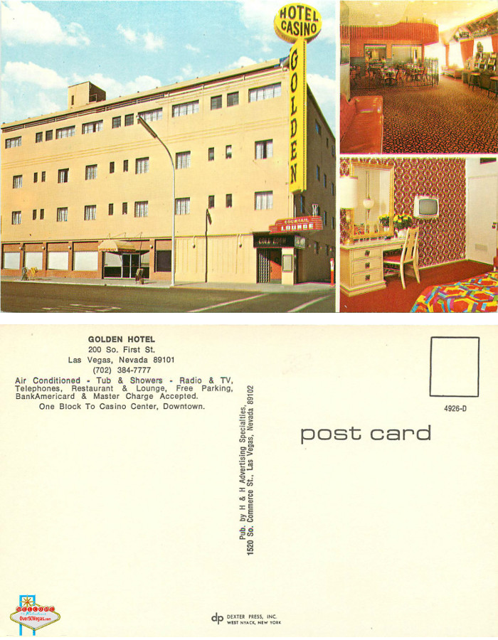 Golden Hotel postcard 