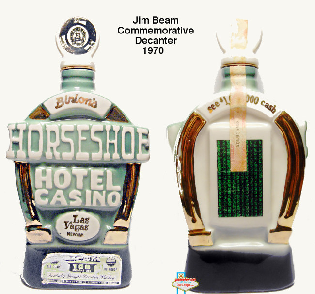 Jim Beam Commemorative whickey decanter from Binion's Horseshoe