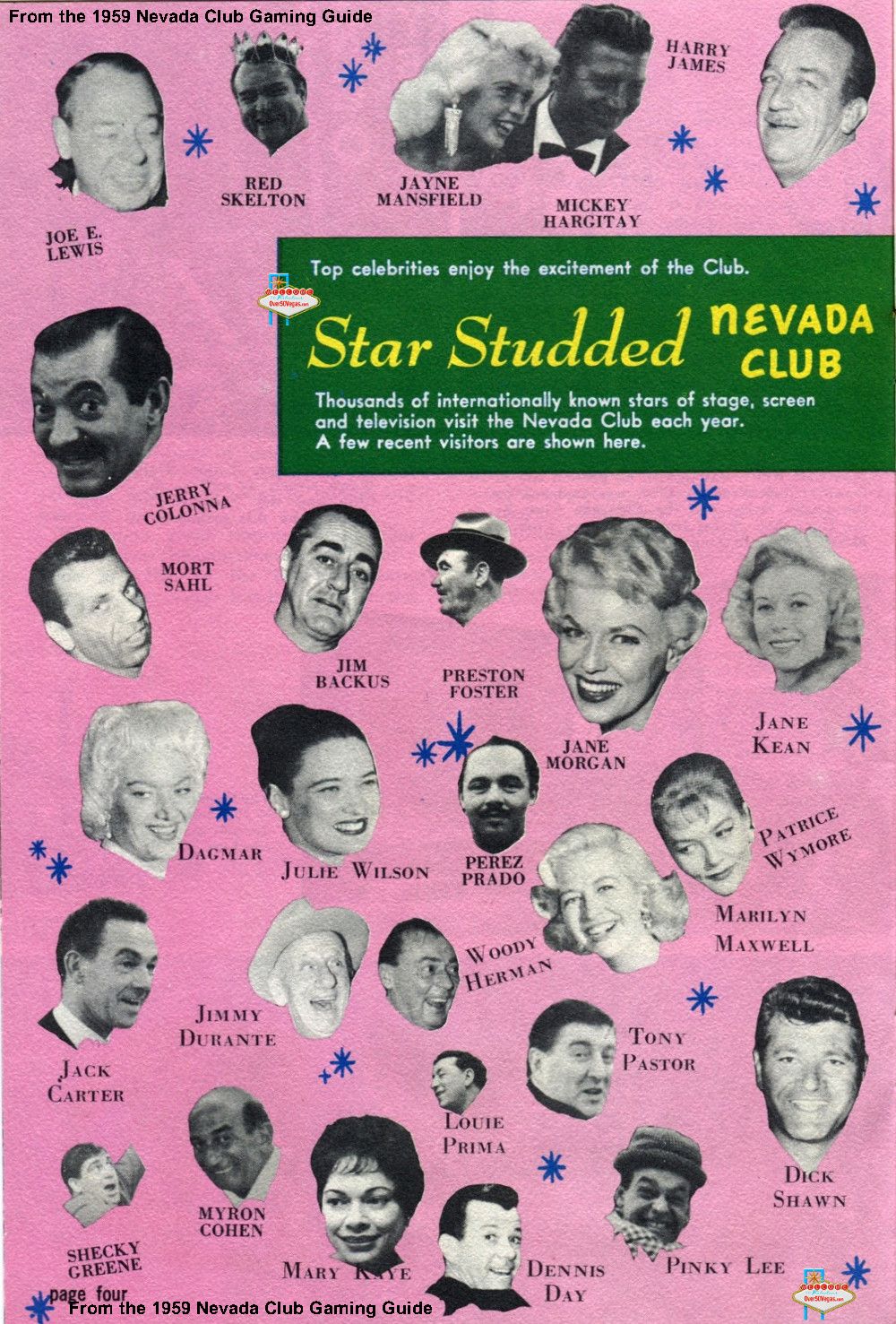 Nevada Club 1959 Gaming Guide advertising