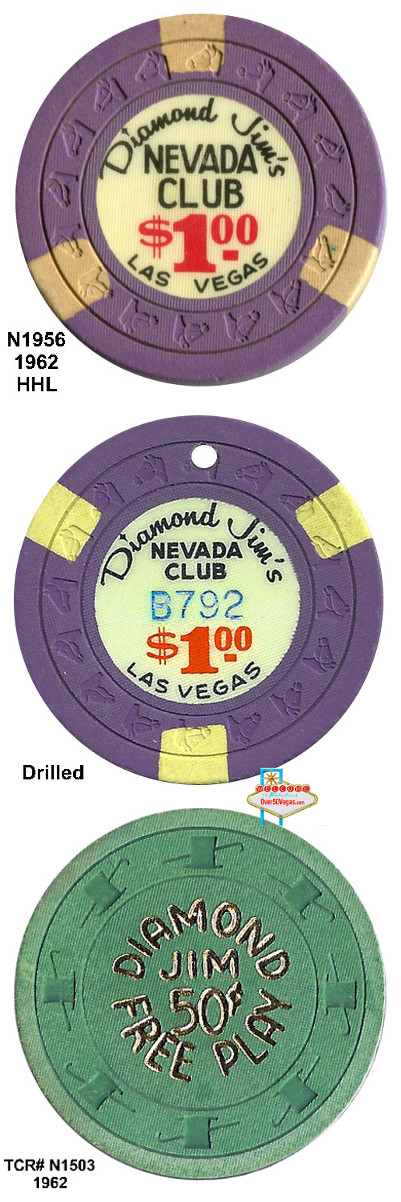 Diamond Jim's Nevada Club Las Vegas Chips