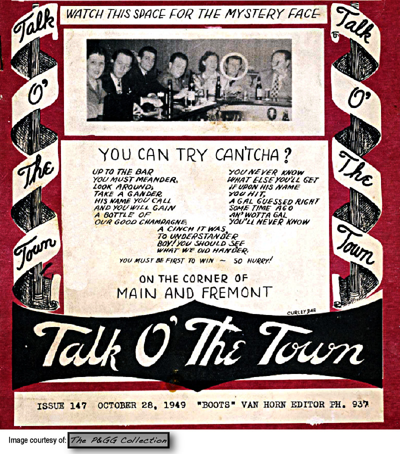 Overland Hotel Talk O the Town advertising October 1949